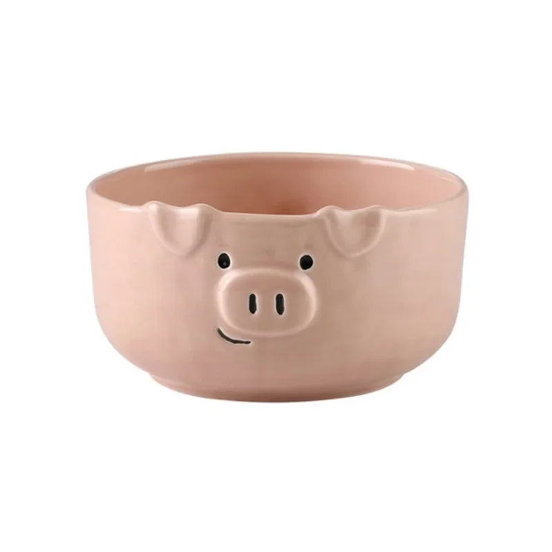 Cute Pink Pig Ceramic Breakfast Plate