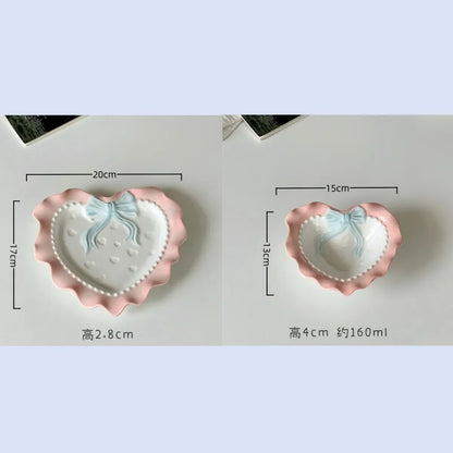 Cute Wavy Ceramic Plate & Jewelry Tray