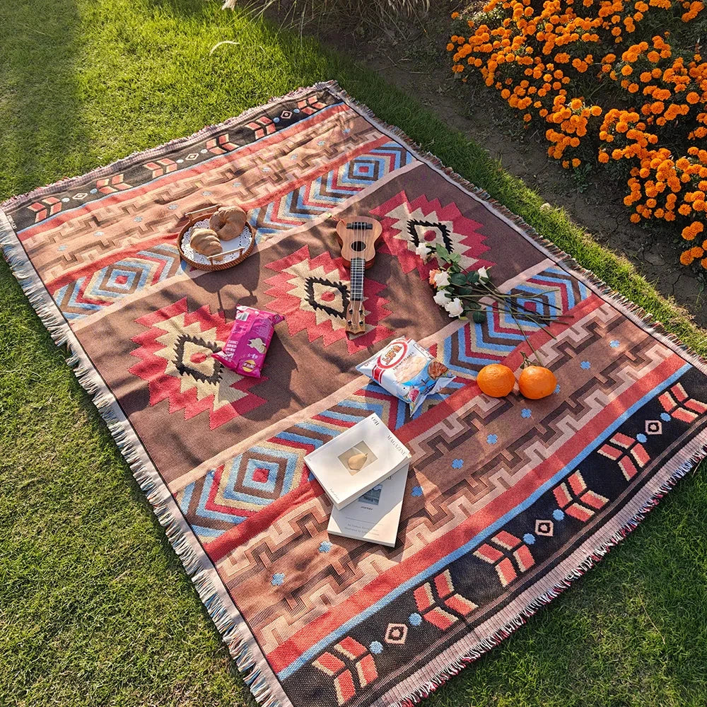 Checkered Travel & Picnic Blanket