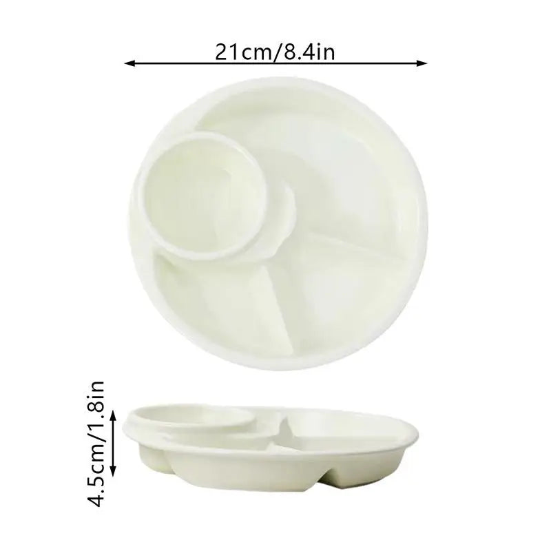Round Food Dish & Dip Tray