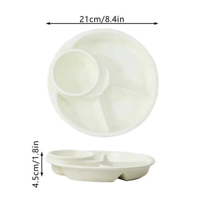 Round Food Dish & Dip Tray