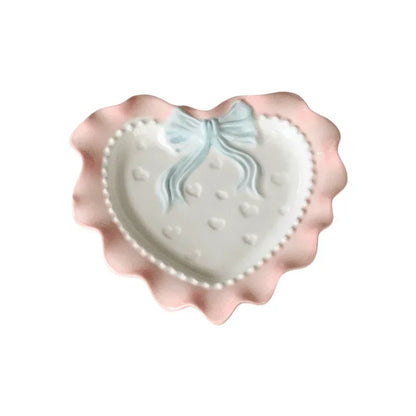 Cute Wavy Ceramic Plate & Jewelry Tray