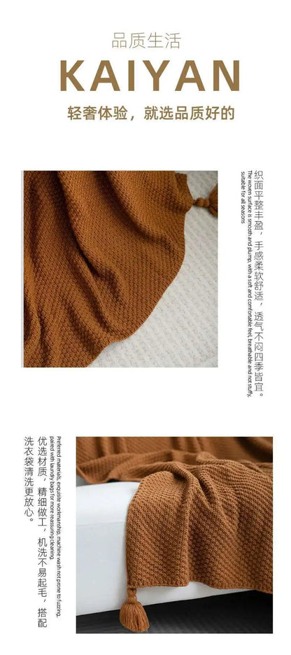 Multi-Use Knitted Decor Blanket