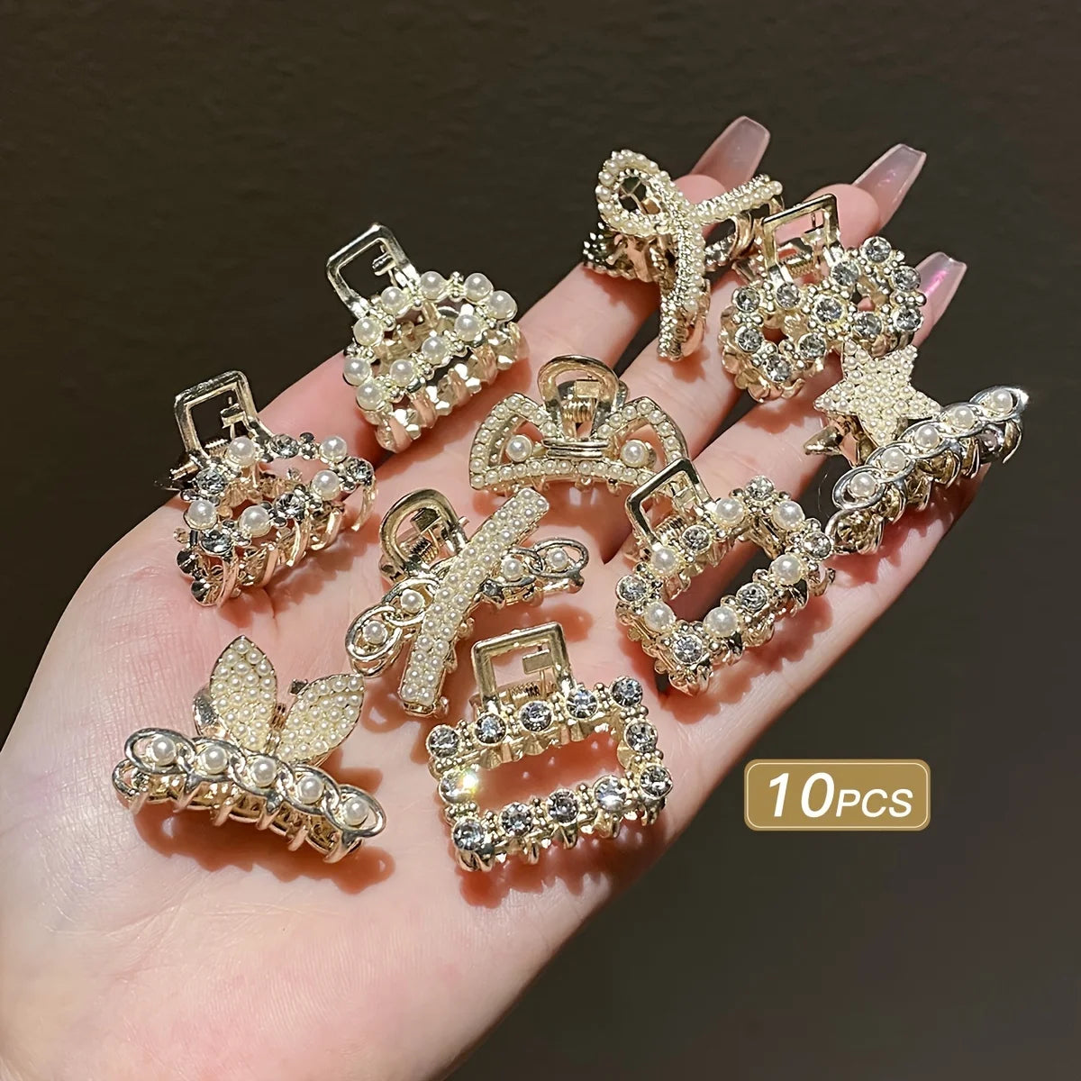 10-Piece Multi-Color Girls' Hair Claw Set