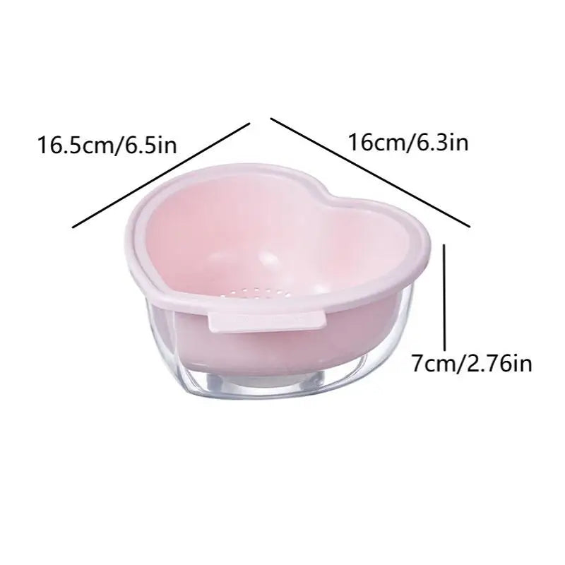 Heart-Shaped Cartoon Kitchen Drain Basket