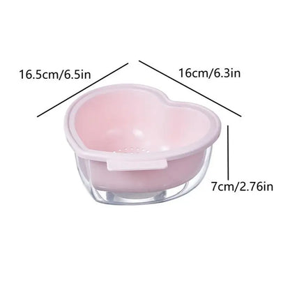 Heart-Shaped Cartoon Kitchen Drain Basket