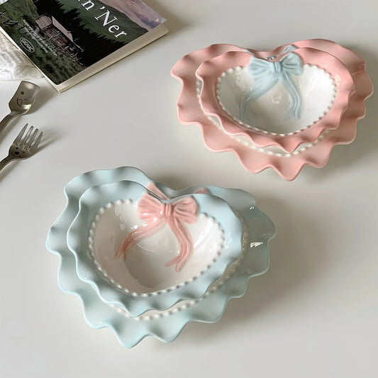 Cute Wavy Ceramic Plate & Jewelry Tray