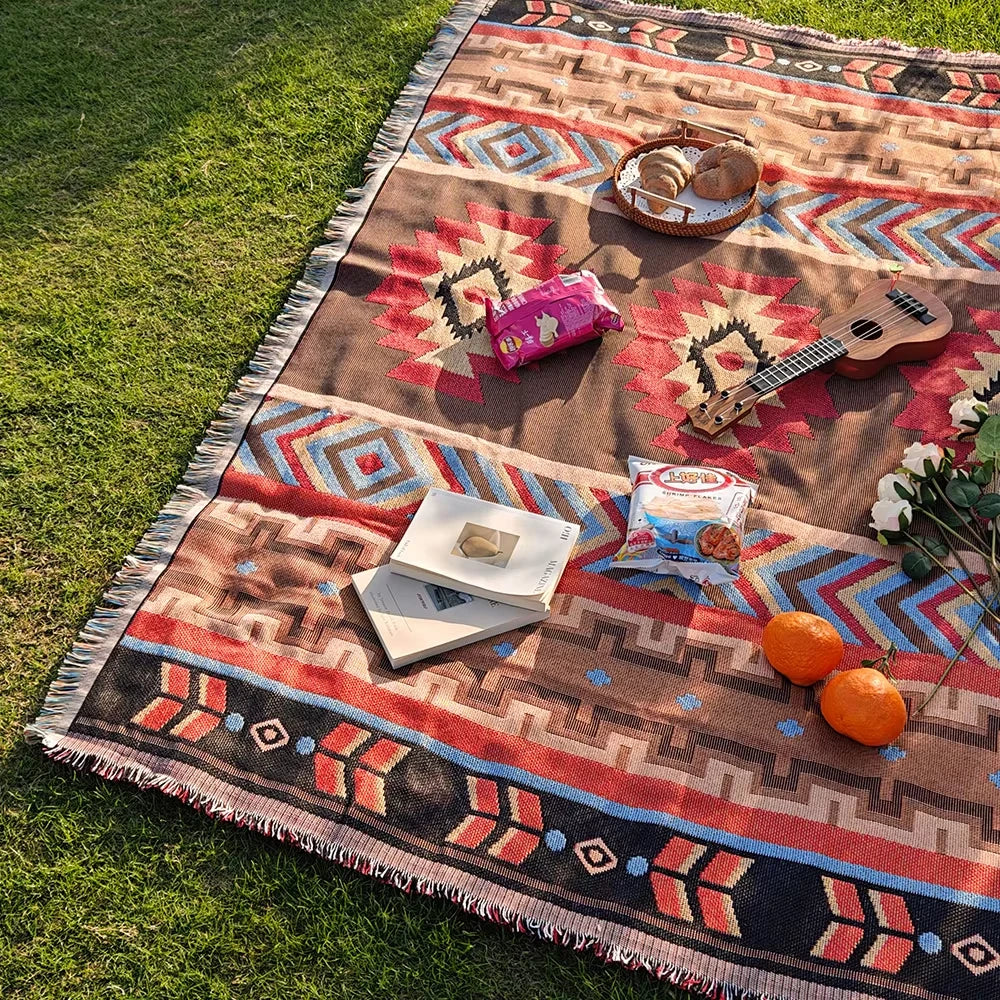 Checkered Travel & Picnic Blanket