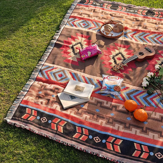 Checkered Travel & Picnic Blanket
