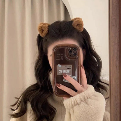 2-Piece Plush Cat Ear Hair Clips