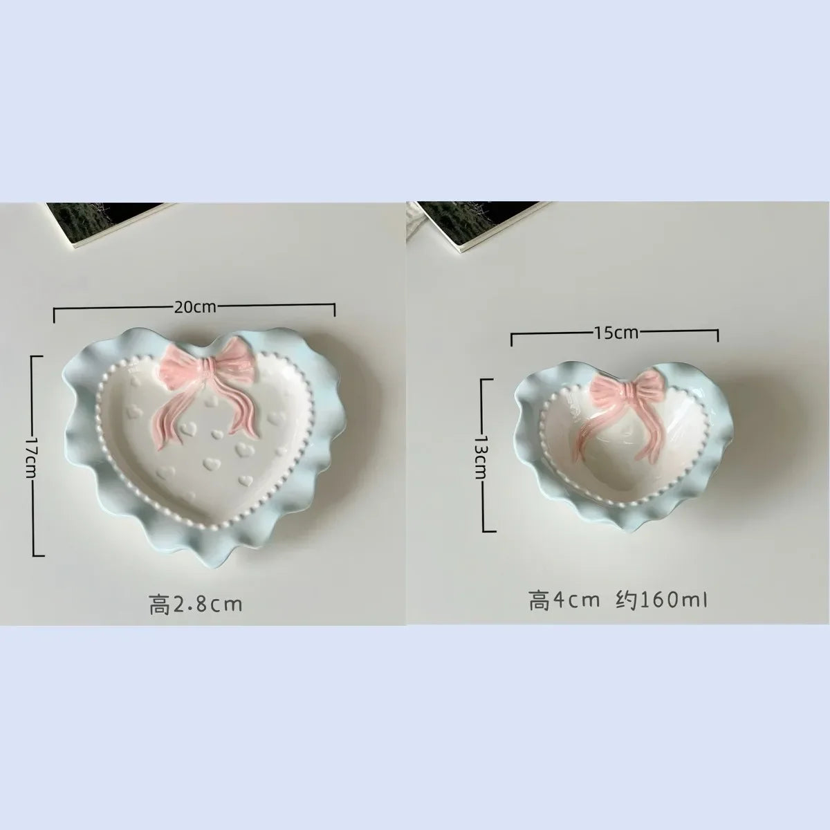 Cute Wavy Ceramic Plate & Jewelry Tray