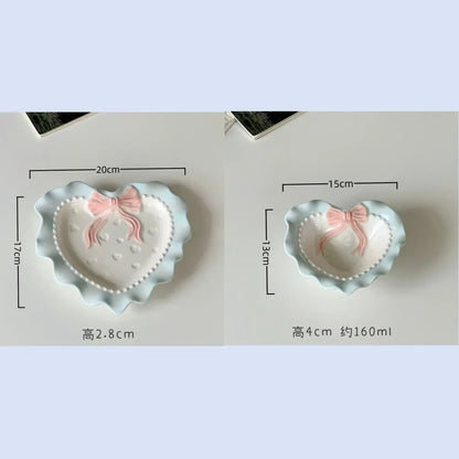 Cute Wavy Ceramic Plate & Jewelry Tray