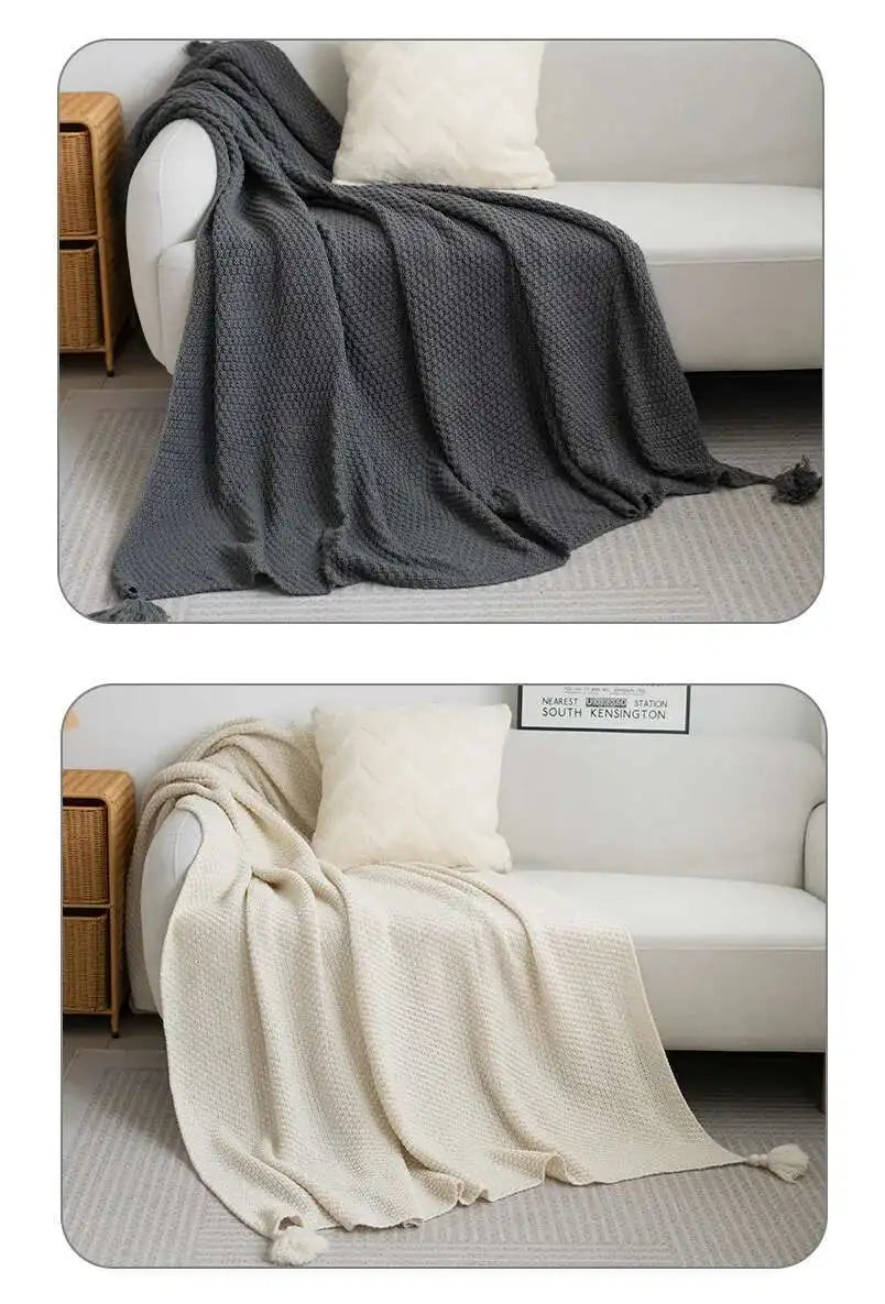 Multi-Use Knitted Decor Blanket