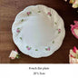 Vintage Rose Ceramic Plate & Tea Cup Set