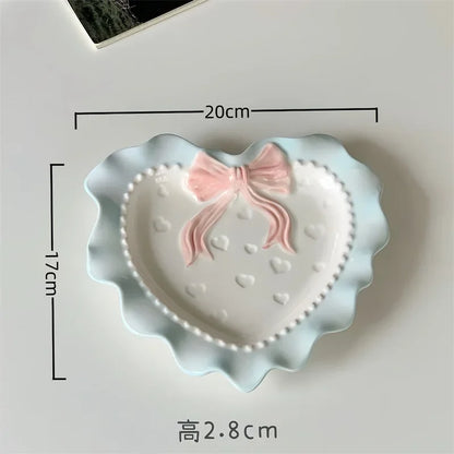 Cute Wavy Ceramic Plate & Jewelry Tray