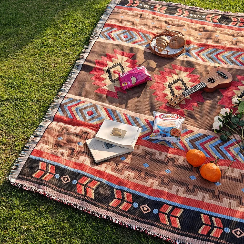 Checkered Travel & Picnic Blanket