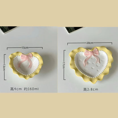 Cute Wavy Ceramic Plate & Jewelry Tray