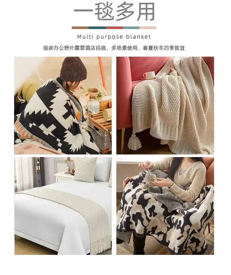 Multi-Use Knitted Decor Blanket