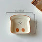 Cute Toast-Shaped Ceramic Dessert Plate