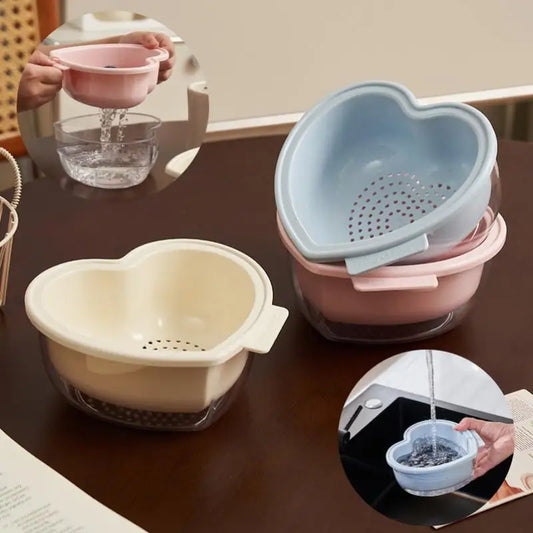 Heart-Shaped Cartoon Kitchen Drain Basket