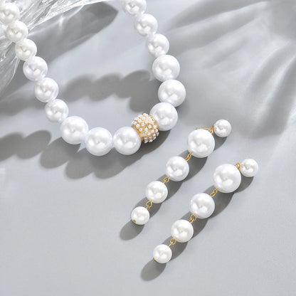 3-Piece Classic Imitation Pearl Jewelry Set