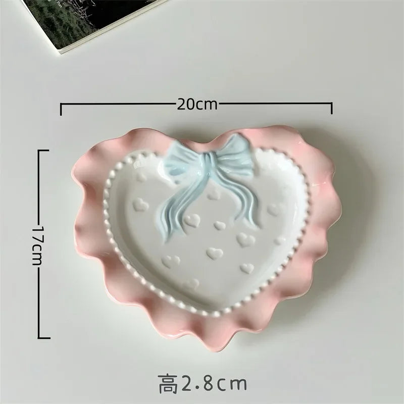 Cute Wavy Ceramic Plate & Jewelry Tray