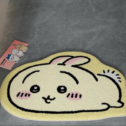 Plush Non-Slip Cartoon Rug & Cushion