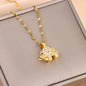 Gold Elephant Charm Necklace