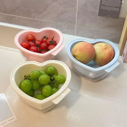 Heart-Shaped Cartoon Kitchen Drain Basket