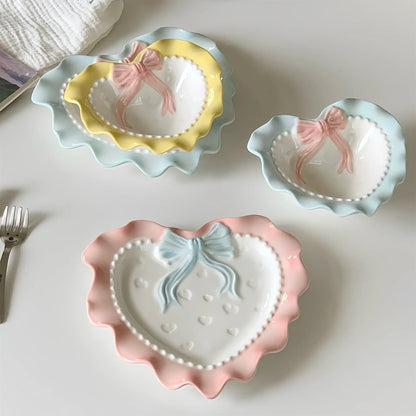 Cute Wavy Ceramic Plate & Jewelry Tray