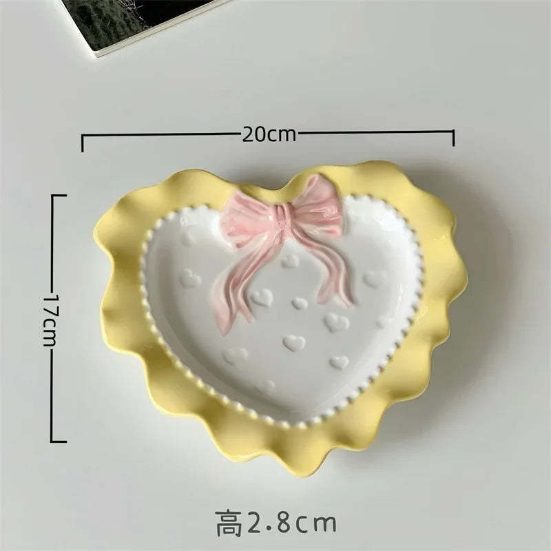 Cute Wavy Ceramic Plate & Jewelry Tray