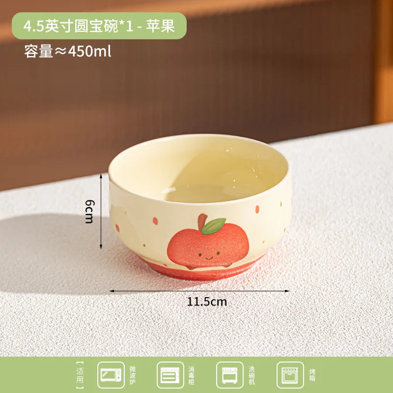 Cute Japanese Style Ceramic Cartoon Bowl
