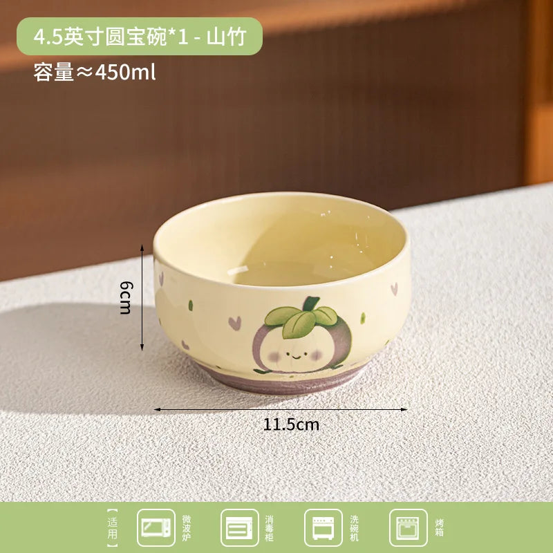 Cute Japanese Style Ceramic Cartoon Bowl