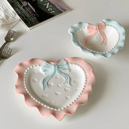 Cute Wavy Ceramic Plate & Jewelry Tray