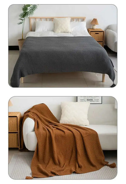 Multi-Use Knitted Decor Blanket