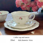 Vintage Rose Ceramic Plate & Tea Cup Set