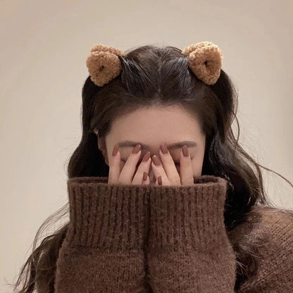 2-Piece Plush Cat Ear Hair Clips