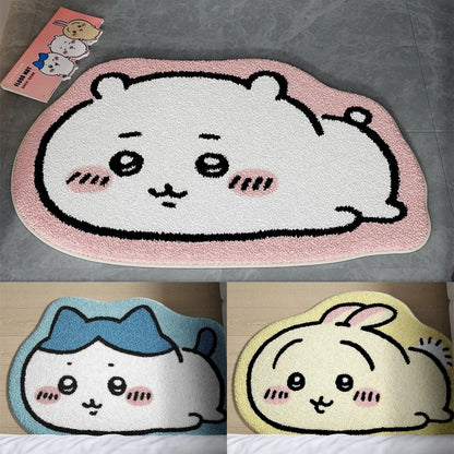 Plush Non-Slip Cartoon Rug & Cushion