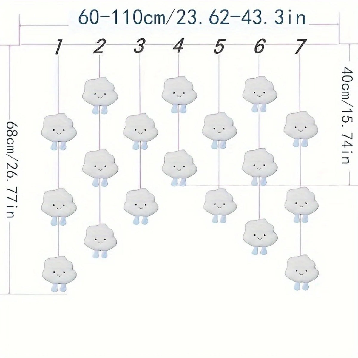Dreamy Cloud Hanging Ornament Curtain
