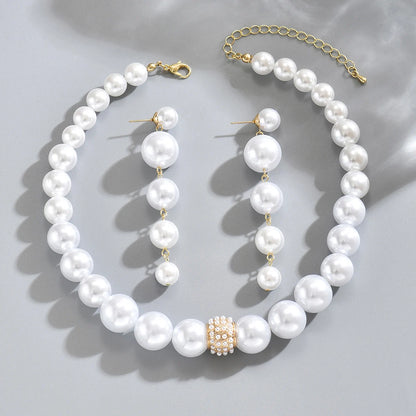3-Piece Classic Imitation Pearl Jewelry Set