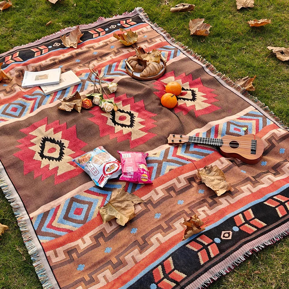 Checkered Travel & Picnic Blanket