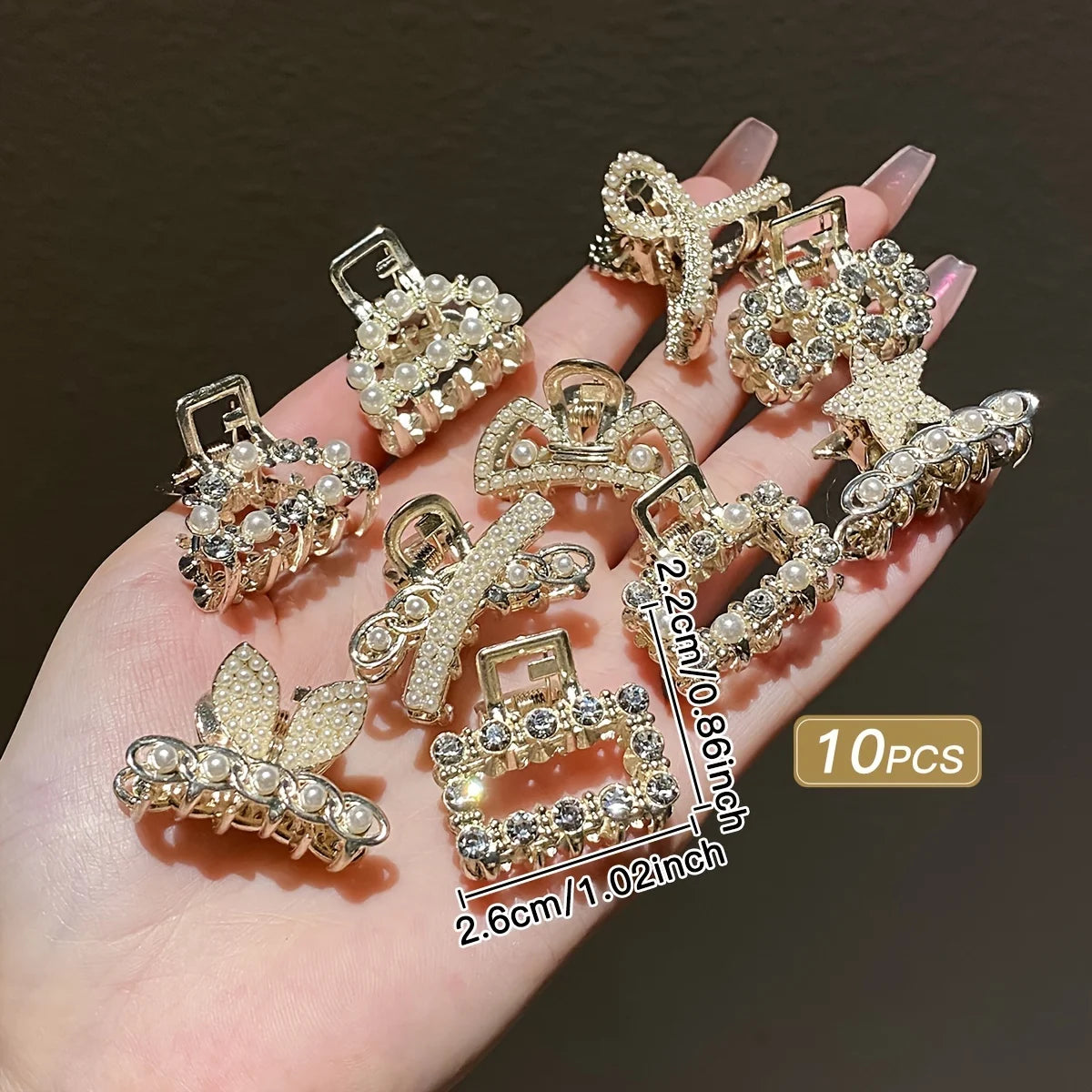 10-Piece Multi-Color Girls' Hair Claw Set