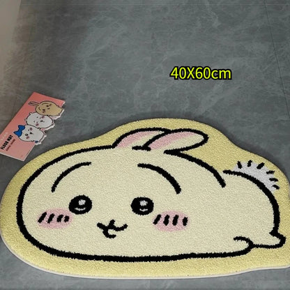 Plush Non-Slip Cartoon Rug & Cushion